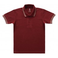 Okul T Shirt Kalın İki Çizgili Yaka